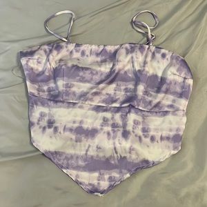 Womens crop top, open back